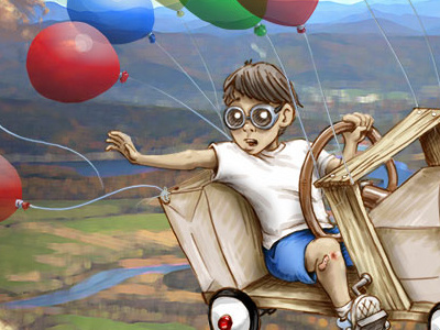 Pablos Craft Problems adventure aircraft balloons illustration invention