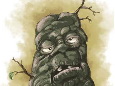 Shambler digital painting illustration monster shambling mound