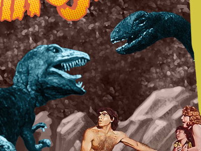 Dinosaurus caveman digital painting dinosaur dinosaurs illustration mst3k rifftrax