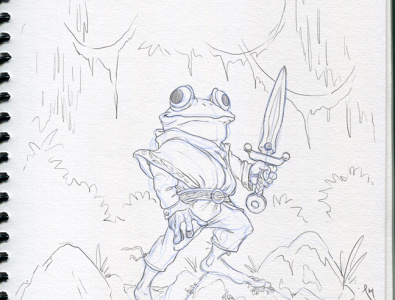 Grung or Grippli? daily doodle dd dungeonsanddragons frog grippli grung illustration sketch
