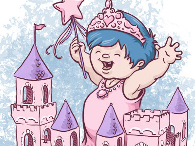 Boys can be Princesses cartoon childrens book colour collective illustration kidlitart lgbt picture book illustration pink pride princess storybook illustration