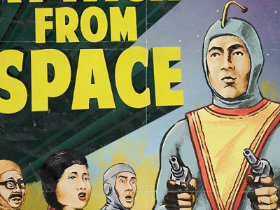 Attack from Space attack from space design illustration mst3k rifftrax