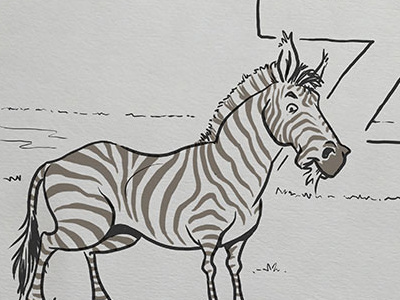 Inktober: Zebra alphabet animal alphabet daily doodle dailydoodle drawing illustration inktober inktober2017 kidlitart sketch zebra