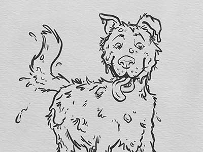 Inktober: Filthy daily doodle dailydoodle dirty dog drawing filthy illustration inktober inktober2017 kidlitart sketch