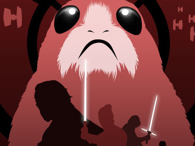 Star Wars: The Last Jedi illustration jedi mst3k porg rifftrax star wars starwars vector