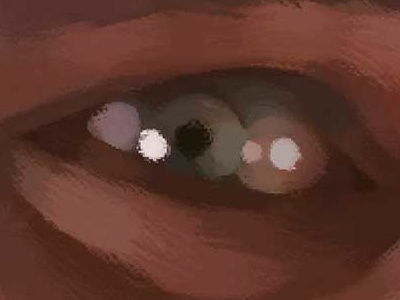 Clint's eye close up digital painting eye illustration mst3k rifftrax wip