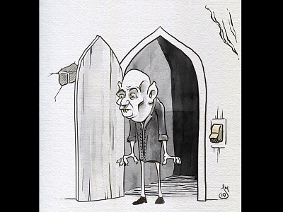 Inktober Day 4: Nosferatu daily doodle drawing illustration ink inktober inktober2019 nosferatu sketch vampire