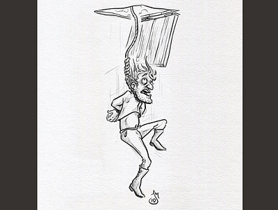 Inktober Day 9: Swing doodle drawing hang illustration ink inktober inktober2019 lynch noose outlaw sketch