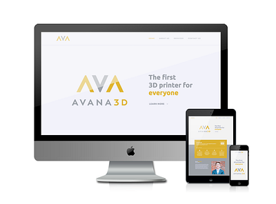 Avana3D branding design icon logo minimal web website