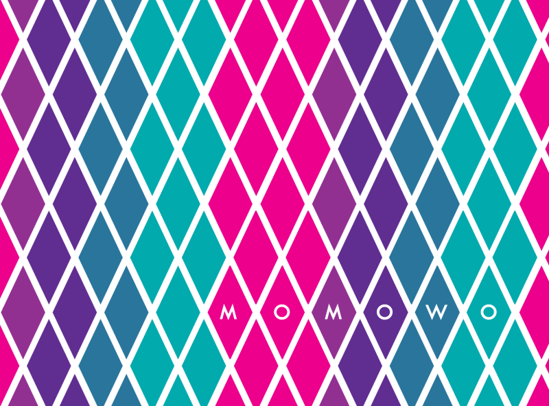 MoMoWo branding design flat gradient illustration minimal pattern vector