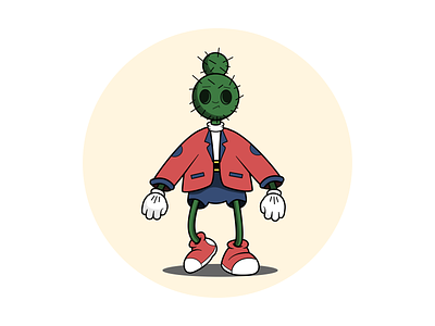 Guy cactus characterdesign design illustration illustrator logo social vector