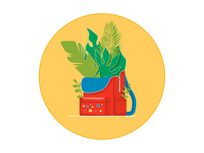 Backpack harmony backpack characterdesign design digitalart icon illustration illustrator logo social vector