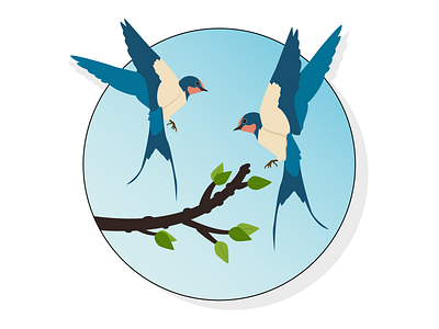 The birds are walking animal characterdesign design digitalart icon illustration illustrator logo social vector