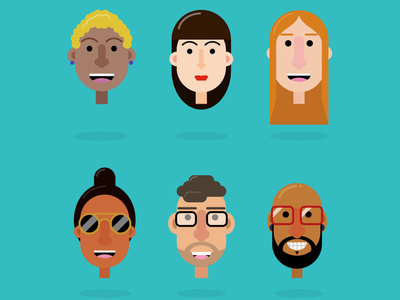 Flat User Profiles design icon illustration illustrator social stickers vector