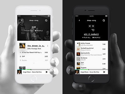 doap-song mockup 3 apple music music app spotify ui ux