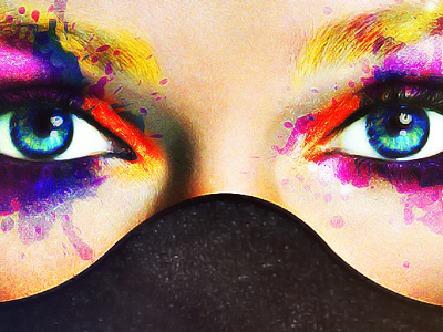 Poster Eyes paint photoshop