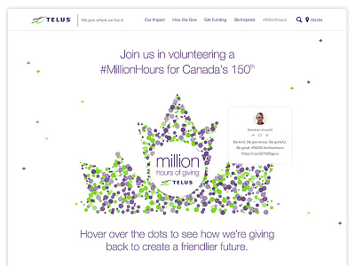 TELUS Canada Day 150 illustration ui ux website