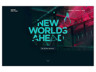 Secret Location Website Concept typography ui ux website