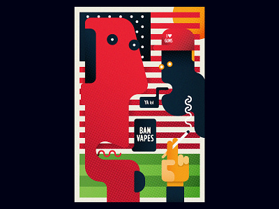 Ban Vapes america american flag design digitalart illustration illustrator political vector vectorart vectors