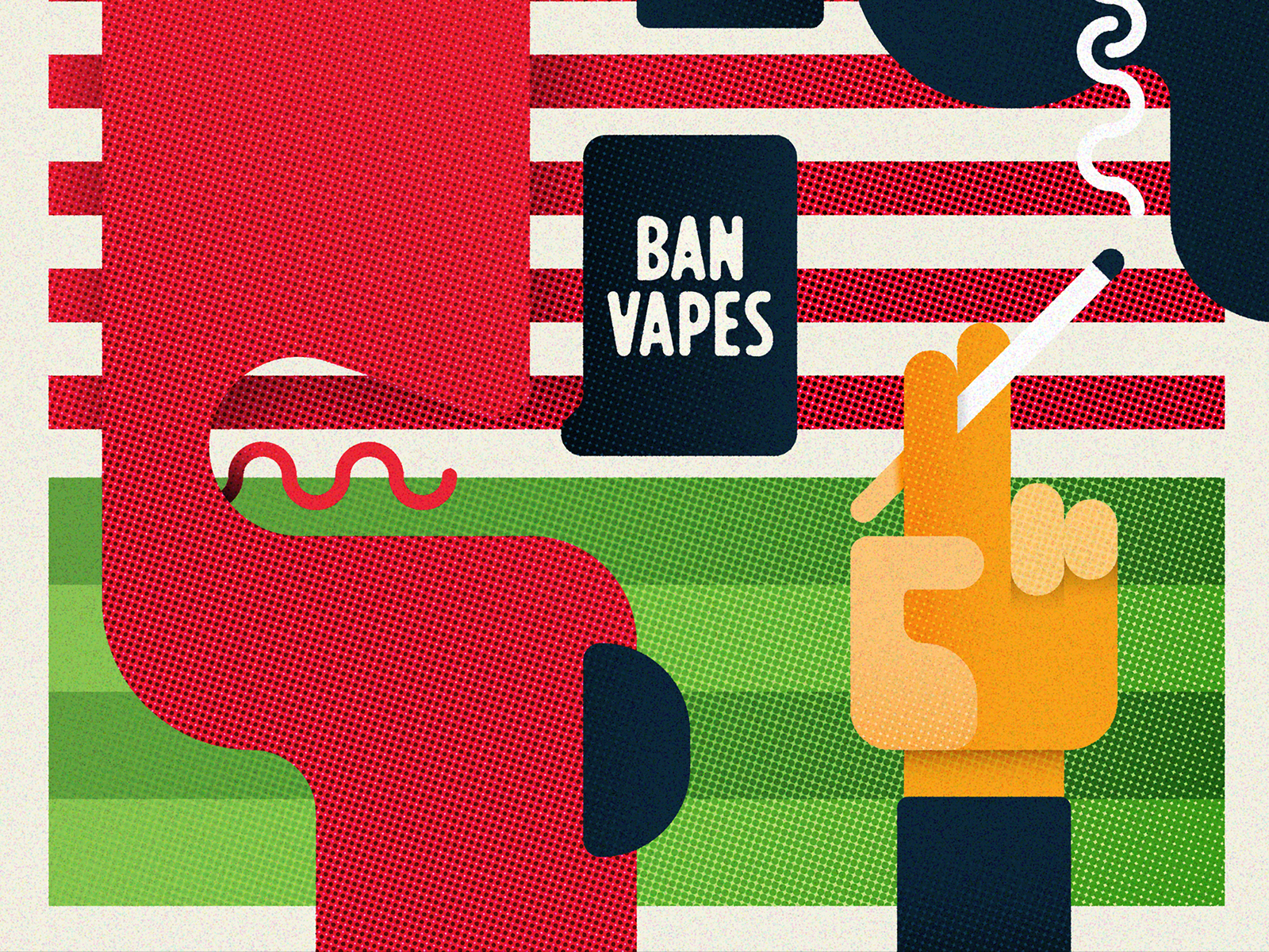 Ban Vapes Detail 2 america illustartor illustration juul political vape vector vector art