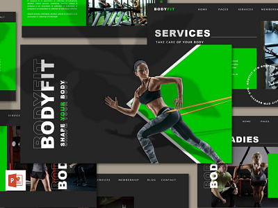 BODYFIT Presentation Template graphic design keynote ppt presentation template