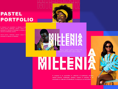 MILLENIA Presentation template branding design graphic design illustration keynote ppt presentation template