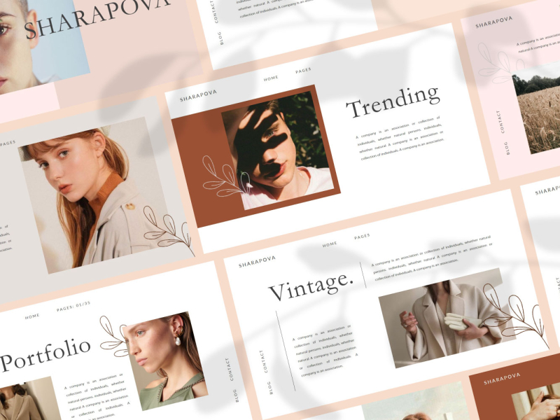 SHARAPOVA Presentation template by Giri Creatype on Dribbble