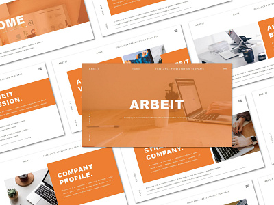 ARBEIT Presentation template branding graphic design illustration keynote ppt presentation template