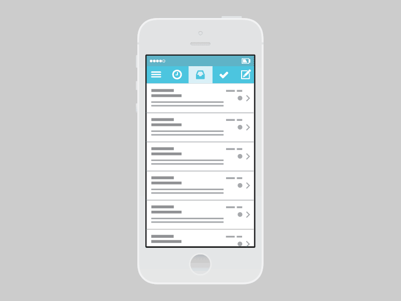 Mailbox Rebound animation app clean flat icon illustration ios mail mailbox select web