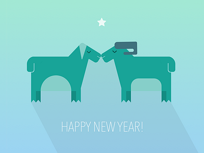 Happy New Sheep Year! cartoon character character design geometric illustration new year sheep vector