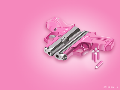 2 x Invites! dribbble gun illustration invite invites pack pencil photoshop pink