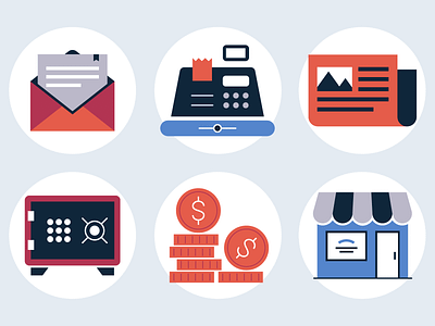 Business and finance icons business cash coin download finance icon icon set mail money news safe shop