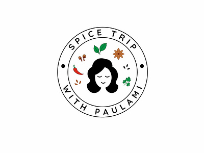 Logo for Spice Trip With Paulami brand identity branding design foodblogger illustrator logo logodesign recipecreator storyterller vector