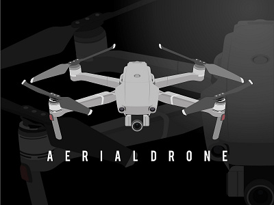 Aerial Drone design icon illustration trace tracing vector