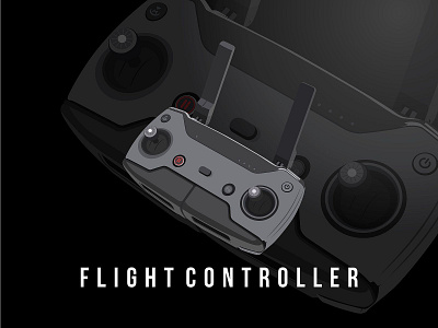 Flight Controller design illustration tracing vector