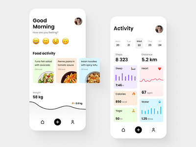 Activity Tracker App app concept design fit fitness health mobile tracker ui ux