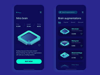 Brain Augmentations Store concept