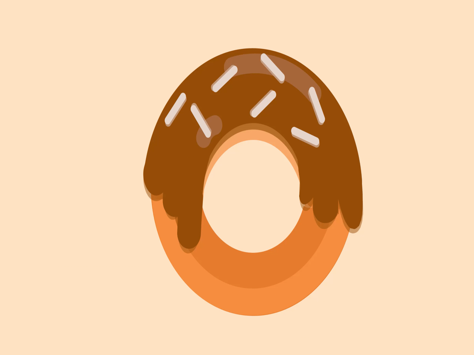 Donut chocolate animation chocolate design donut dripping gif illustration speedart vector