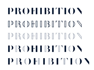 Prohibition Process bar branding logo logotype lounge prohibition typography