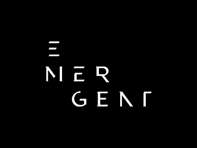 Emergent Logo brand design brand identity branding graphic design lettering logo logotype typography wordmark