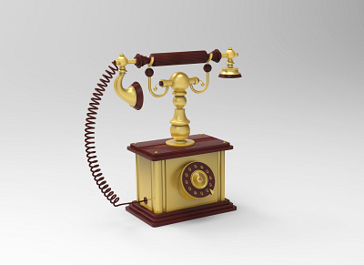 Vintage Telephone 3D Model