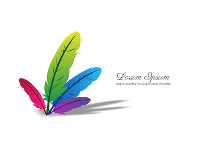 Vector Feather Design graphic design vector feather design