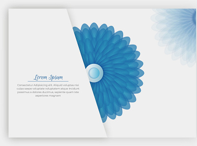 Blue Flower Vector Background Design graphic design