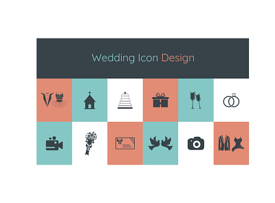 Wedding Icon Design graphic design vector design wedding icon design
