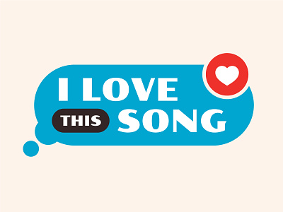 I Love This Song brand community heart logo love music poller one promotional promotional brand react reaction song text