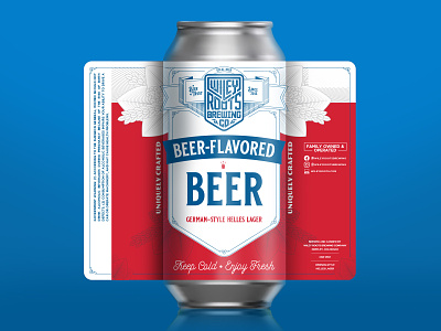 Beer-Flavored Beer Label beer branding beer can