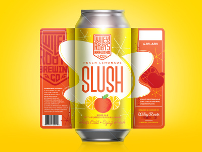 Peach Lemonade Slush beer branding branding label label design lemon packaging