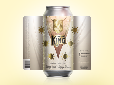 PB&B King - Imperial stout Label beer beer brand beer can can elvis elvis presley illustration label label design packaging the king
