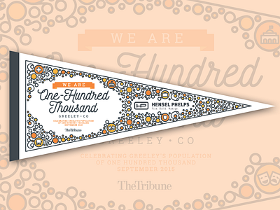 We Are One Hundred Thousand - Pennant brand circles flag pattern pennant
