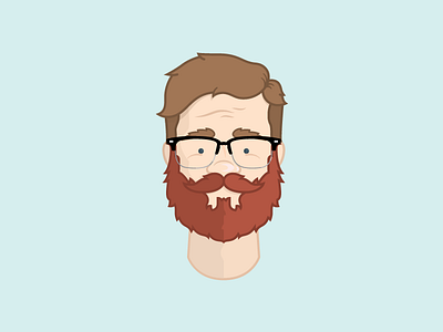 Self Portrait beard glasses hair illustration man portrait vector